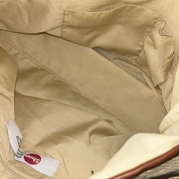 Vintage Bag, Straw Look with Brown Trim, TSC, Vegan, NWOT - Picture 6 of 8